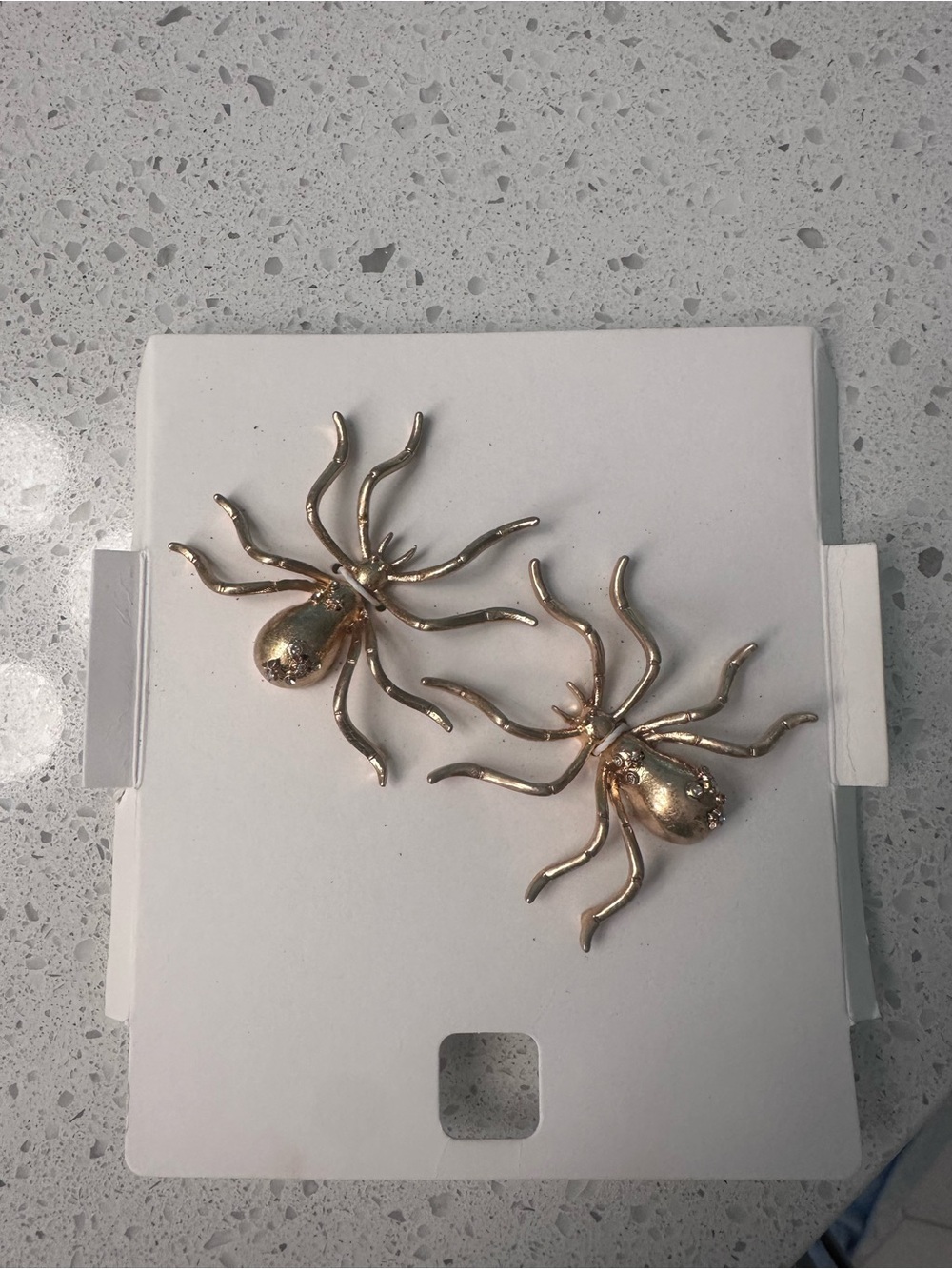 Zara Gold Spider Statement Earrings - Designer Women Jewelry